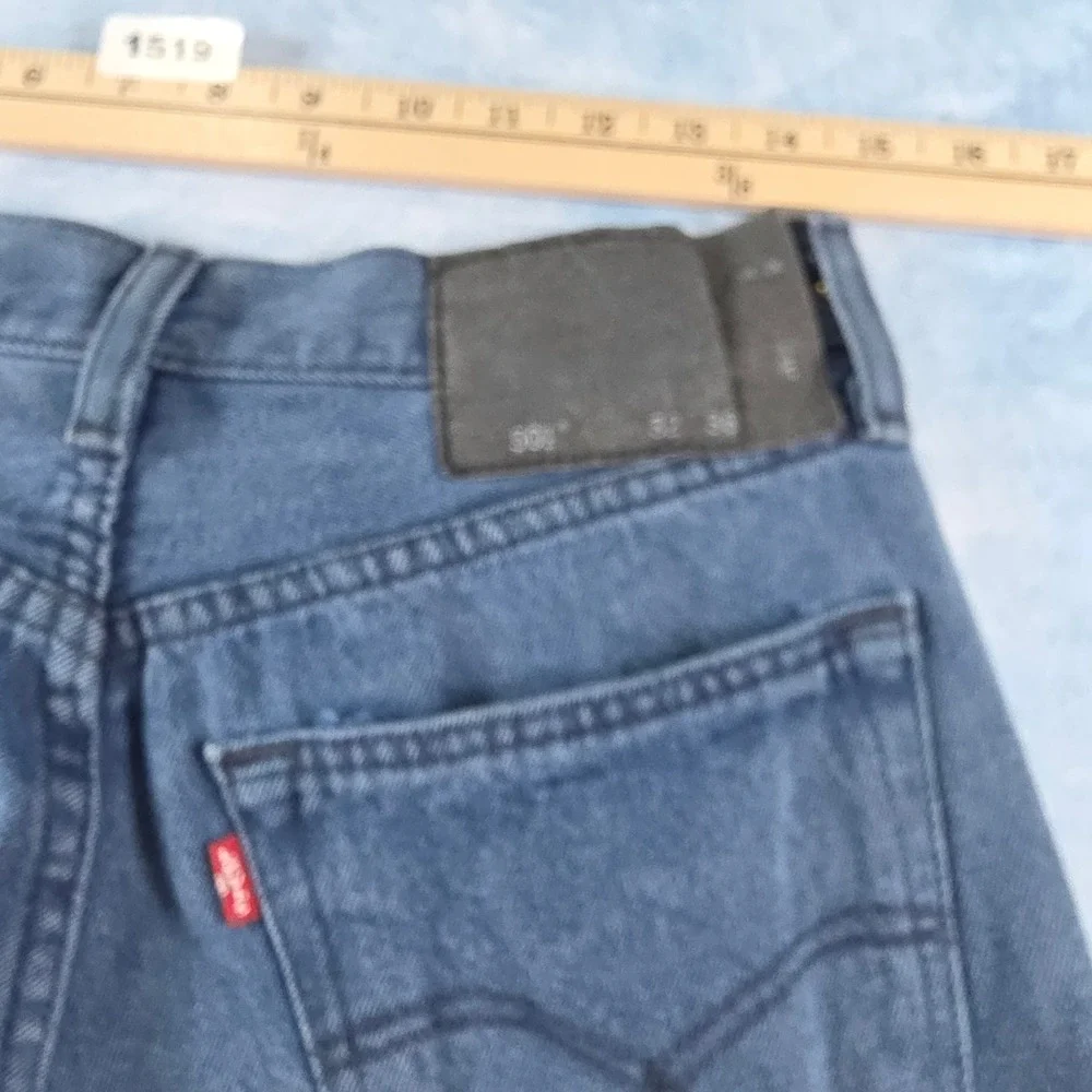 Levis 501 Original Fit Mens Blue Straight Leg Denim Jeans W32‎ L36 Black labels